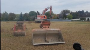 Neubaugebiet wird erschlossen Neubaugebiet wird erschlossen
