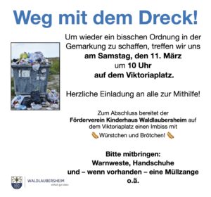 Weg mit dem Dreck! Weg mit dem Dreck!