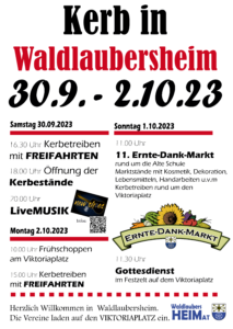 Waldlaubersheim lädt zur Kerb mit Ernte-Dank-Markt